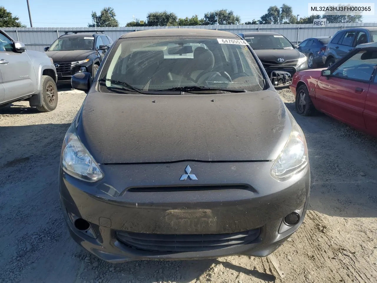 2015 Mitsubishi Mirage De VIN: ML32A3HJ3FH000365 Lot: 64705514