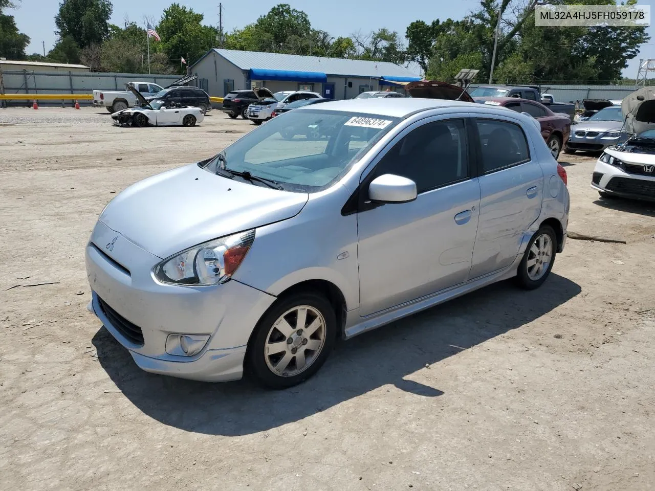 2015 Mitsubishi Mirage Es VIN: ML32A4HJ5FH059178 Lot: 64896374