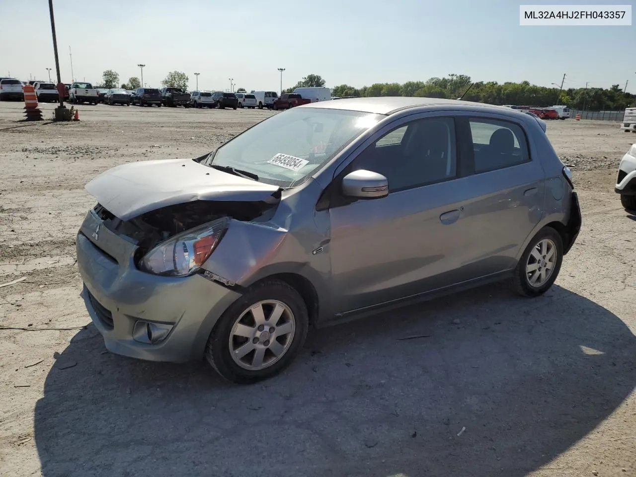 2015 Mitsubishi Mirage Es VIN: ML32A4HJ2FH043357 Lot: 66493054