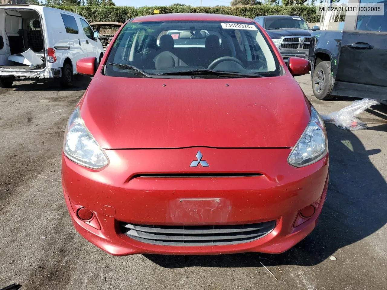 2015 Mitsubishi Mirage De VIN: ML32A3HJ3FH032085 Lot: 73420924