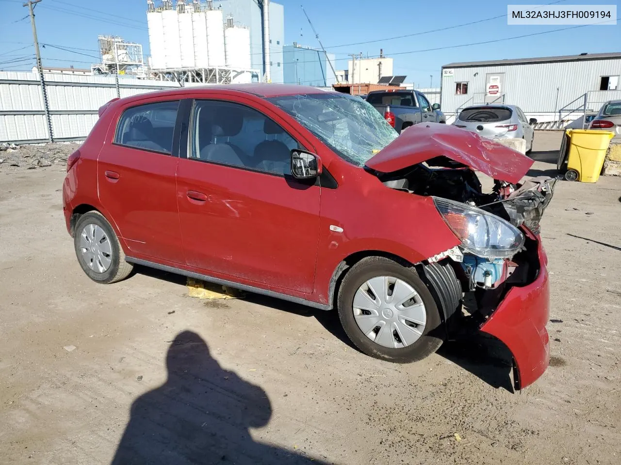 2015 Mitsubishi Mirage De VIN: ML32A3HJ3FH009194 Lot: 73944054