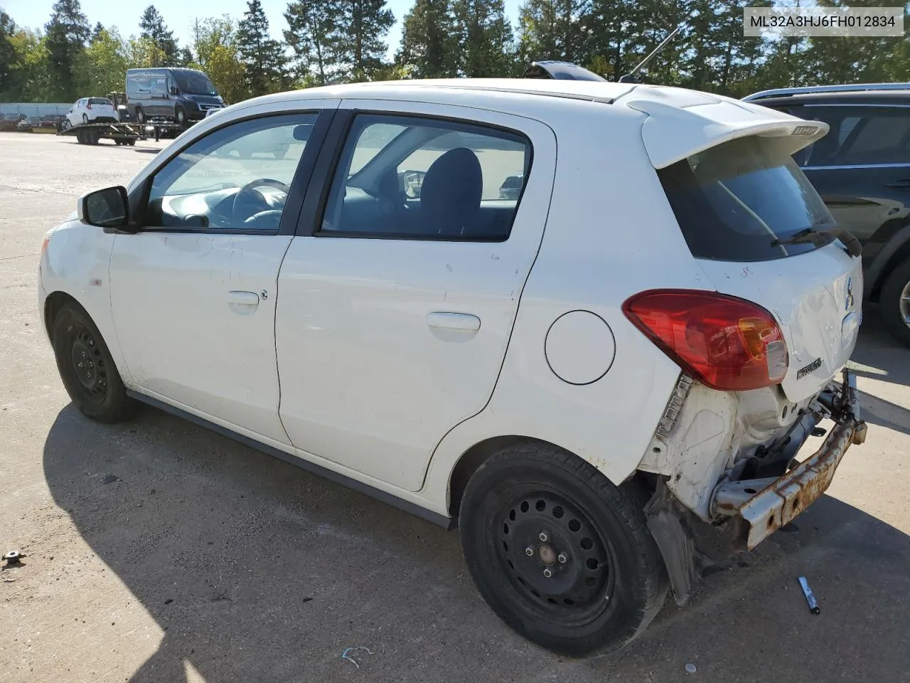 2015 Mitsubishi Mirage De VIN: ML32A3HJ6FH012834 Lot: 75932454