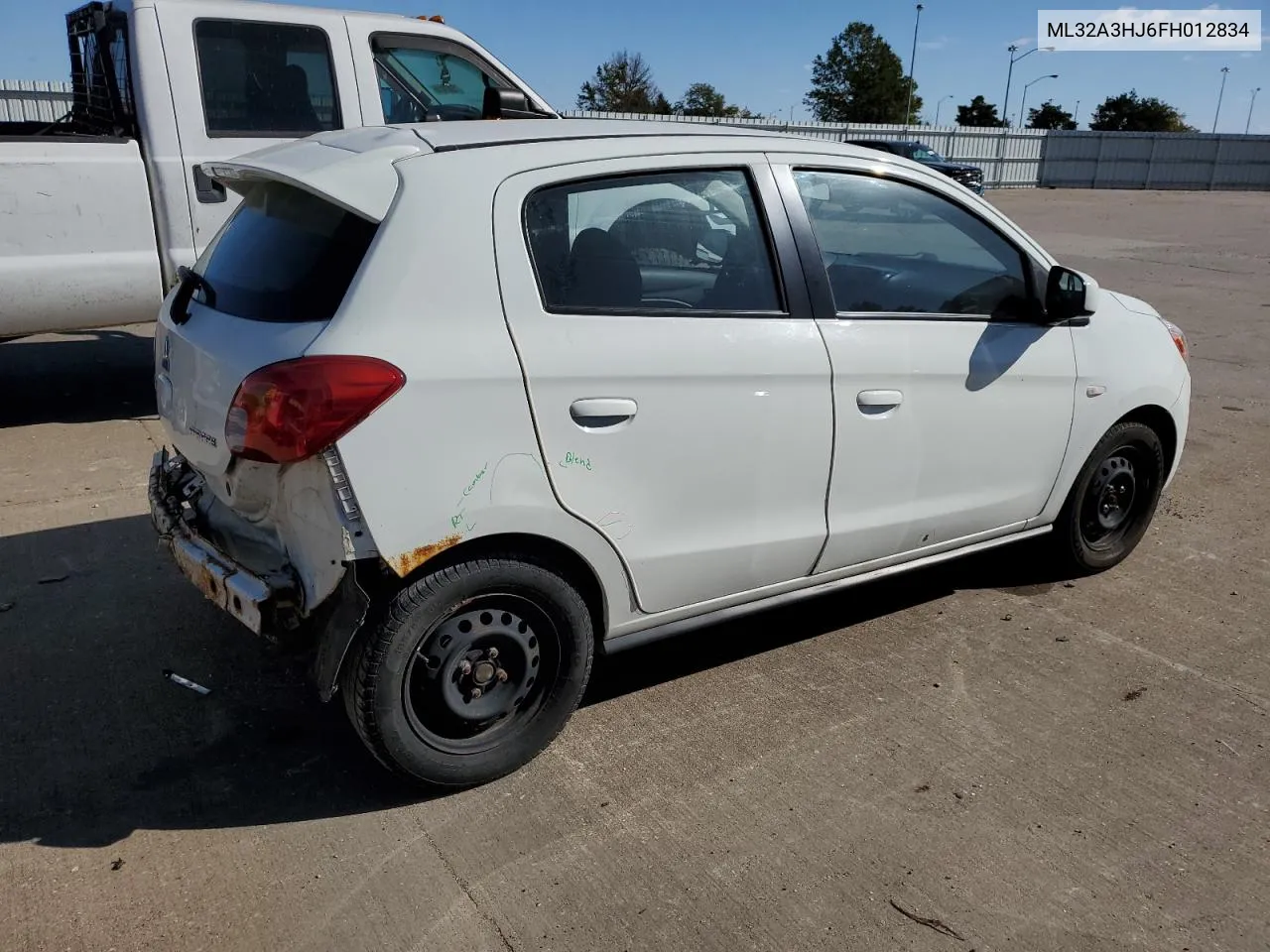 2015 Mitsubishi Mirage De VIN: ML32A3HJ6FH012834 Lot: 75932454