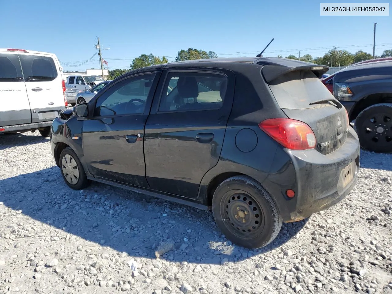 2015 Mitsubishi Mirage De VIN: ML32A3HJ4FH058047 Lot: 76148194