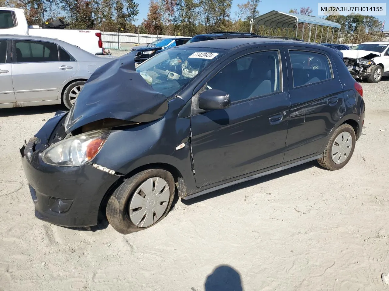 2015 Mitsubishi Mirage De VIN: ML32A3HJ7FH014155 Lot: 77429434