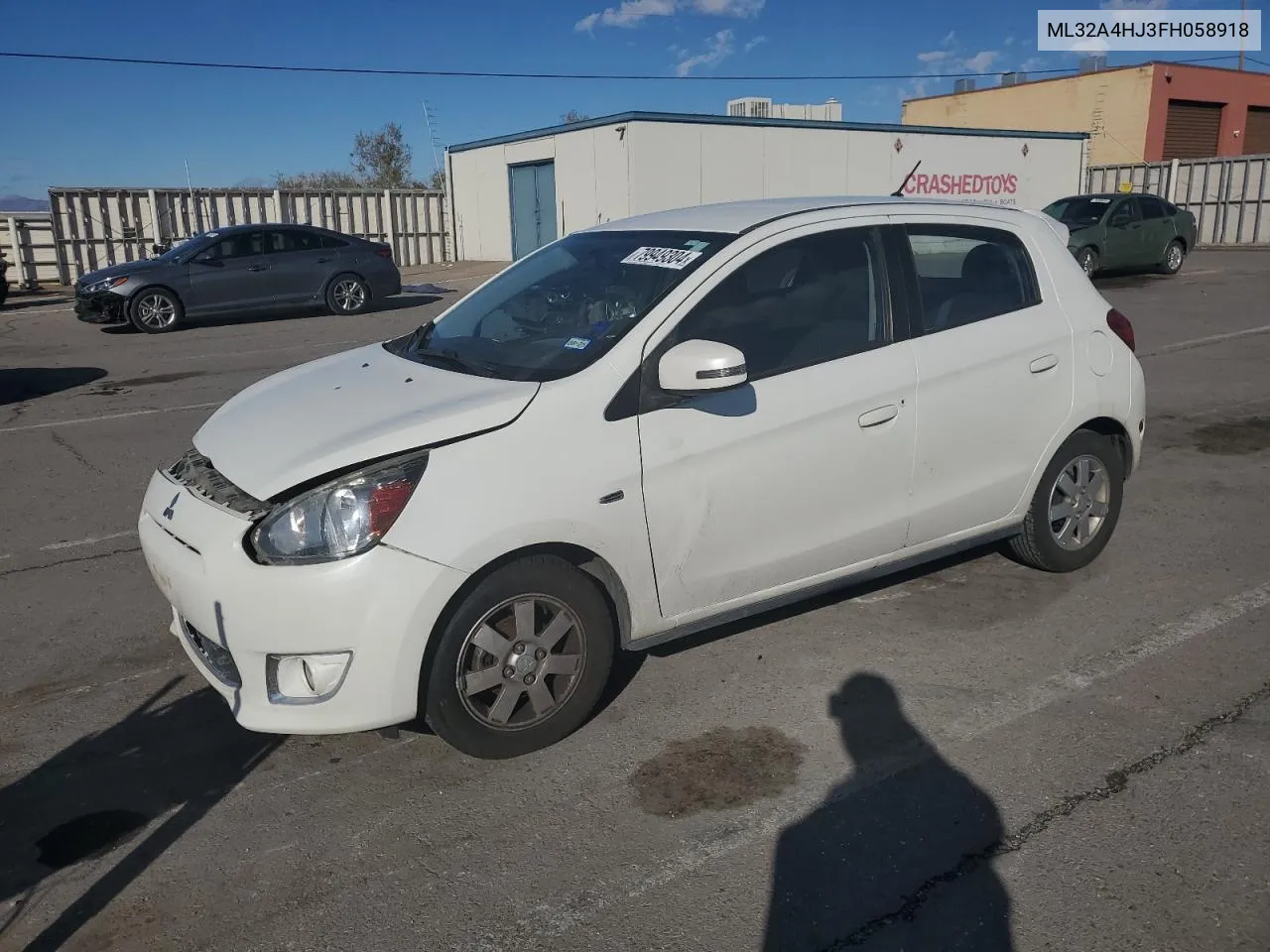 2015 Mitsubishi Mirage Es VIN: ML32A4HJ3FH058918 Lot: 79949304