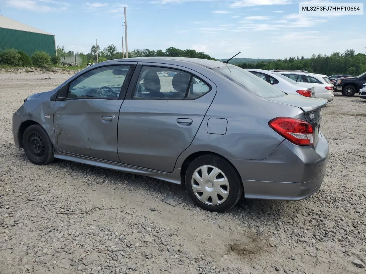 2017 Mitsubishi Mirage G4 Es VIN: ML32F3FJ7HHF10664 Lot: 57403884