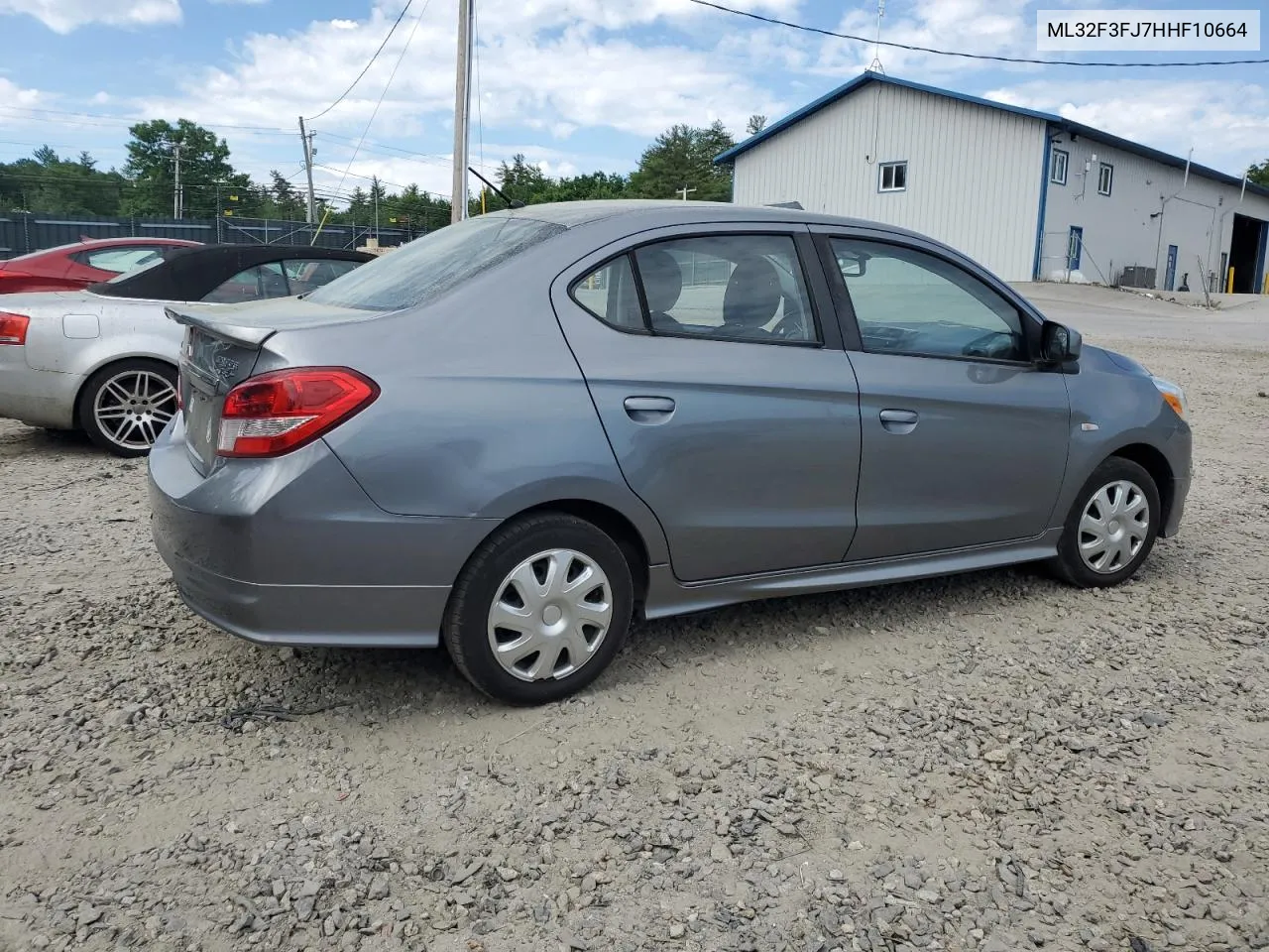 2017 Mitsubishi Mirage G4 Es VIN: ML32F3FJ7HHF10664 Lot: 57403884