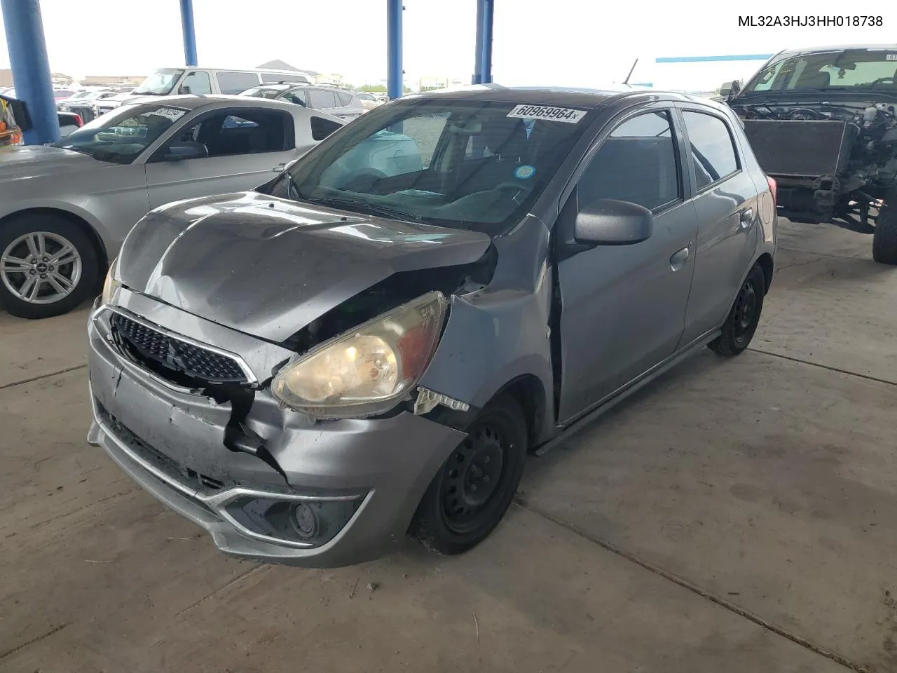 2017 Mitsubishi Mirage Es VIN: ML32A3HJ3HH018738 Lot: 60969964