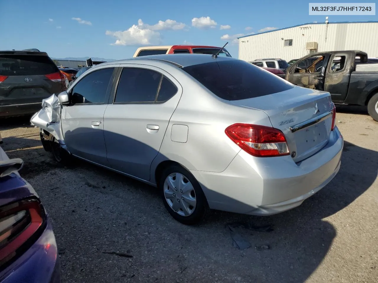 2017 Mitsubishi Mirage G4 Es VIN: ML32F3FJ7HHF17243 Lot: 67411884