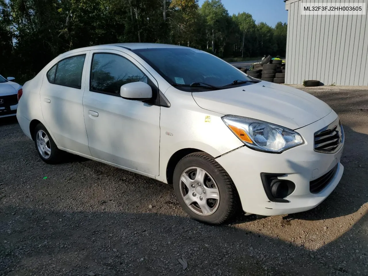 2017 Mitsubishi Mirage G4 Es VIN: ML32F3FJ2HH003605 Lot: 68280844