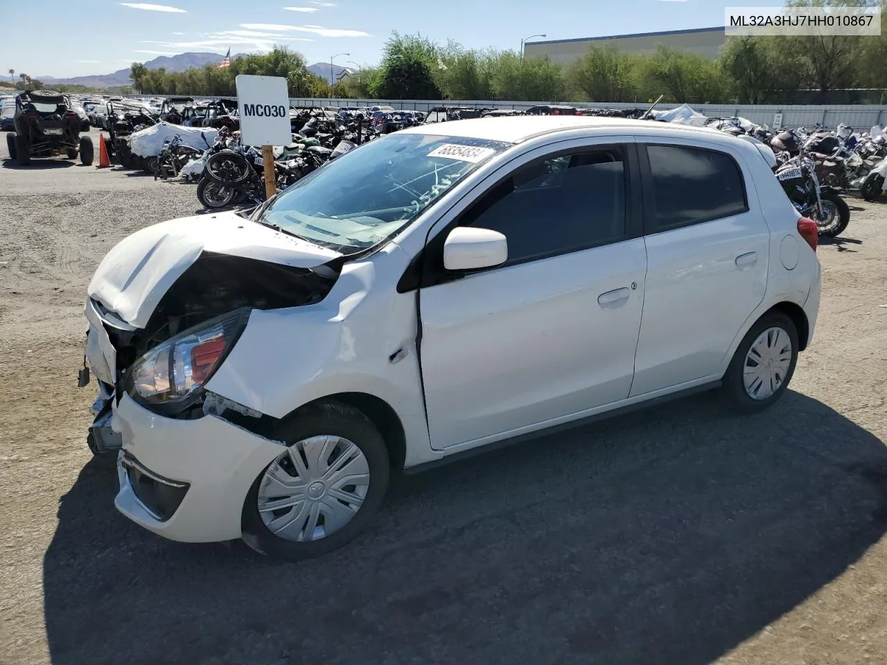 2017 Mitsubishi Mirage Es VIN: ML32A3HJ7HH010867 Lot: 68354834