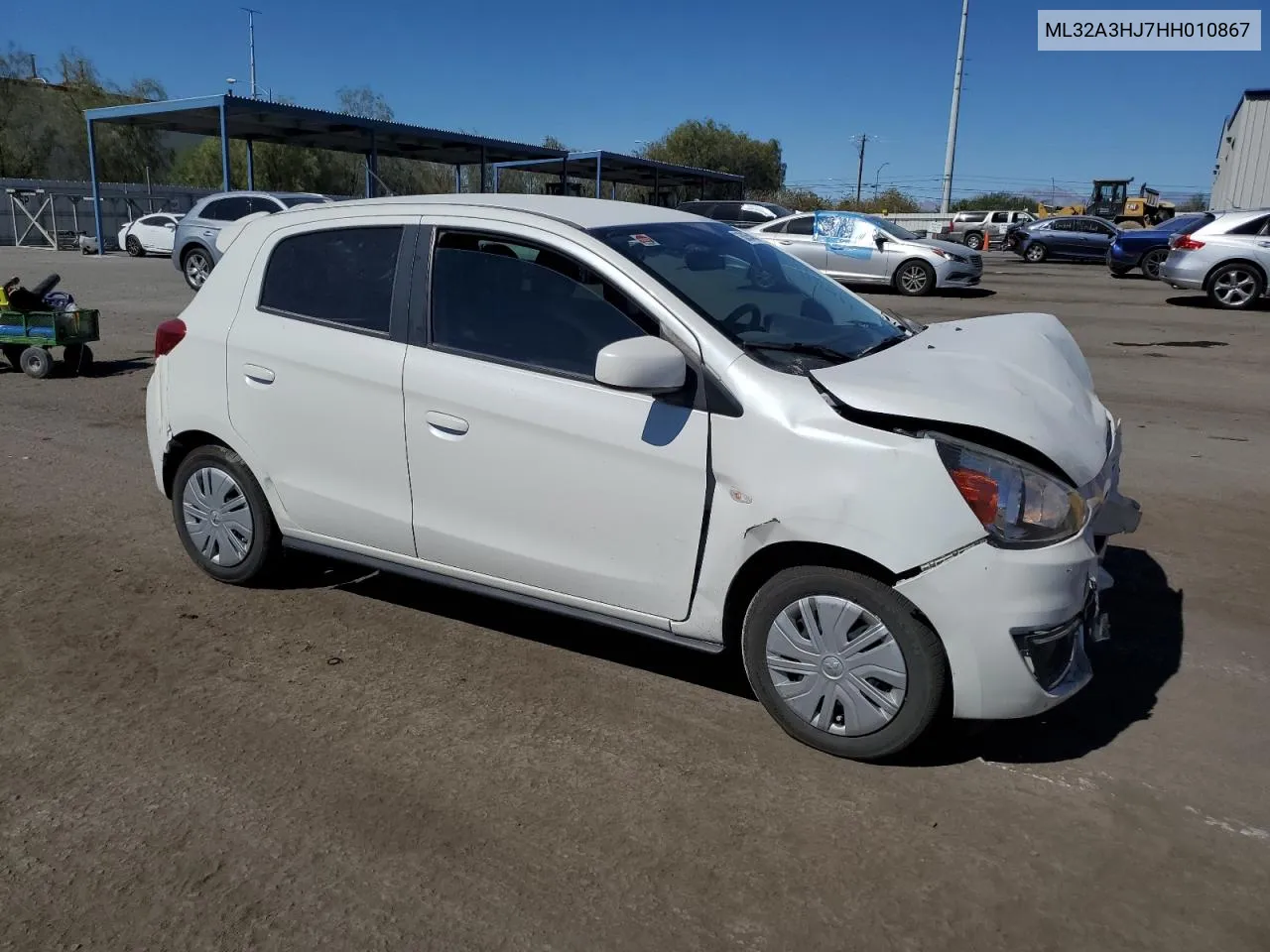 2017 Mitsubishi Mirage Es VIN: ML32A3HJ7HH010867 Lot: 68354834