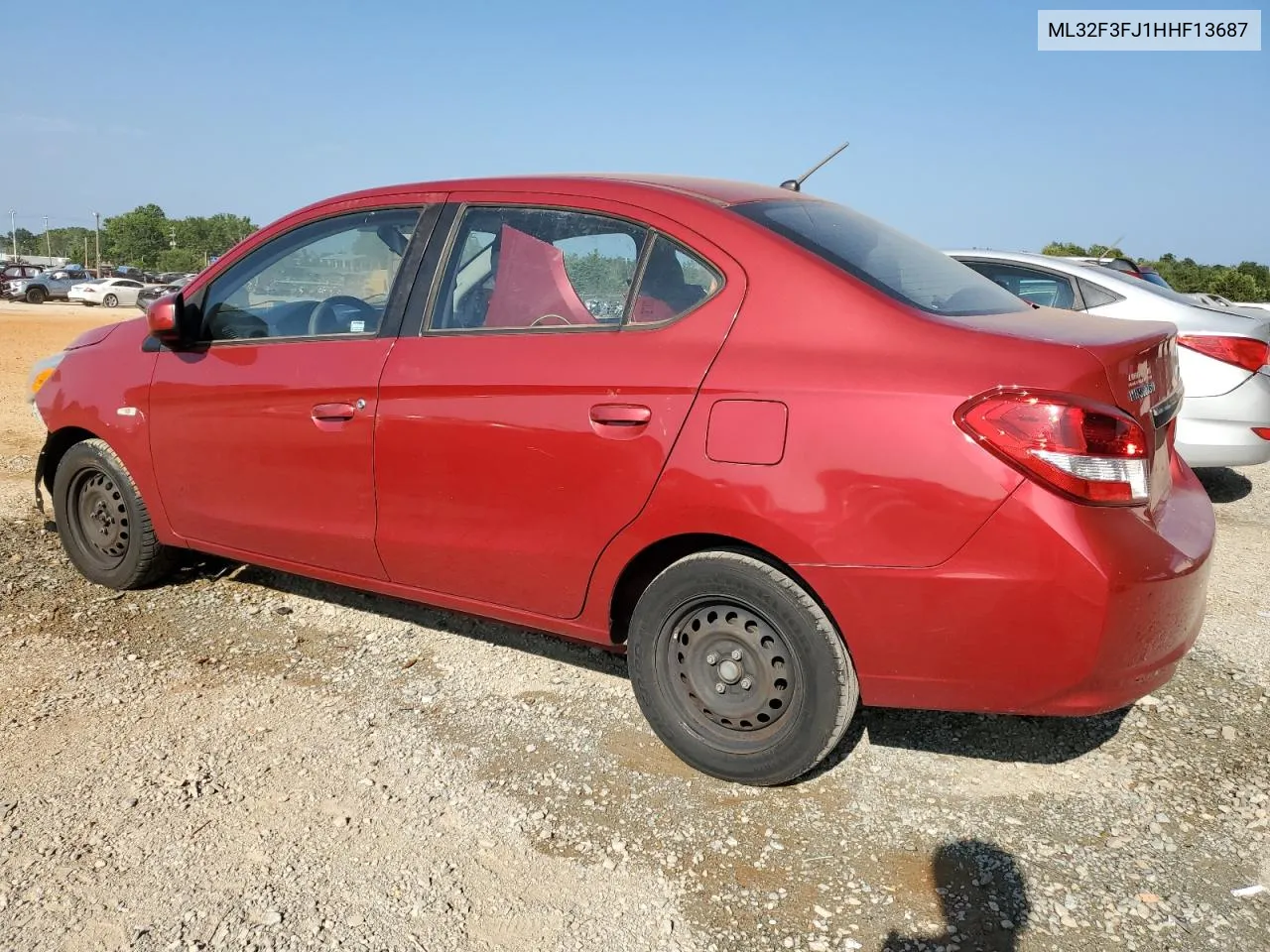 2017 Mitsubishi Mirage G4 Es VIN: ML32F3FJ1HHF13687 Lot: 68854734