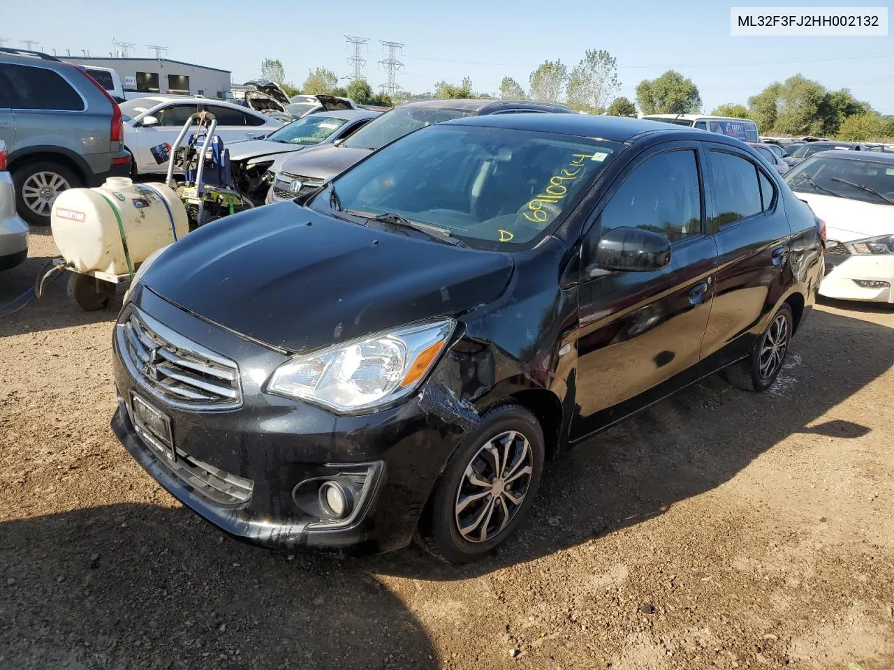 2017 Mitsubishi Mirage G4 Es VIN: ML32F3FJ2HH002132 Lot: 69109214