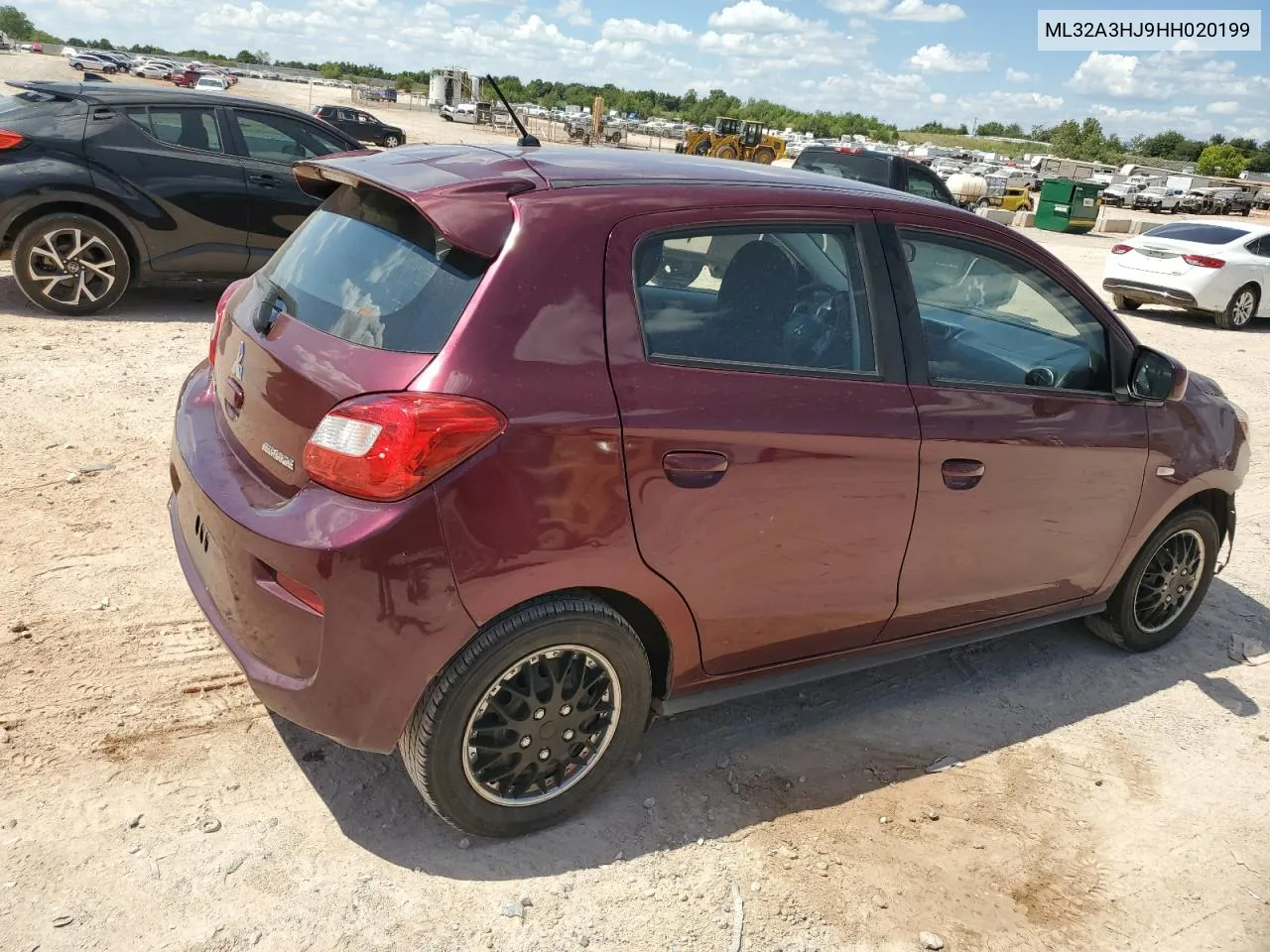 2017 Mitsubishi Mirage Es VIN: ML32A3HJ9HH020199 Lot: 69603974