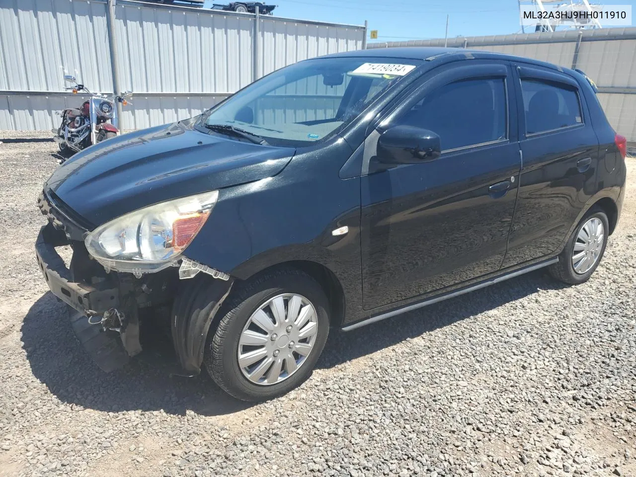 2017 Mitsubishi Mirage Es VIN: ML32A3HJ9HH011910 Lot: 71419034