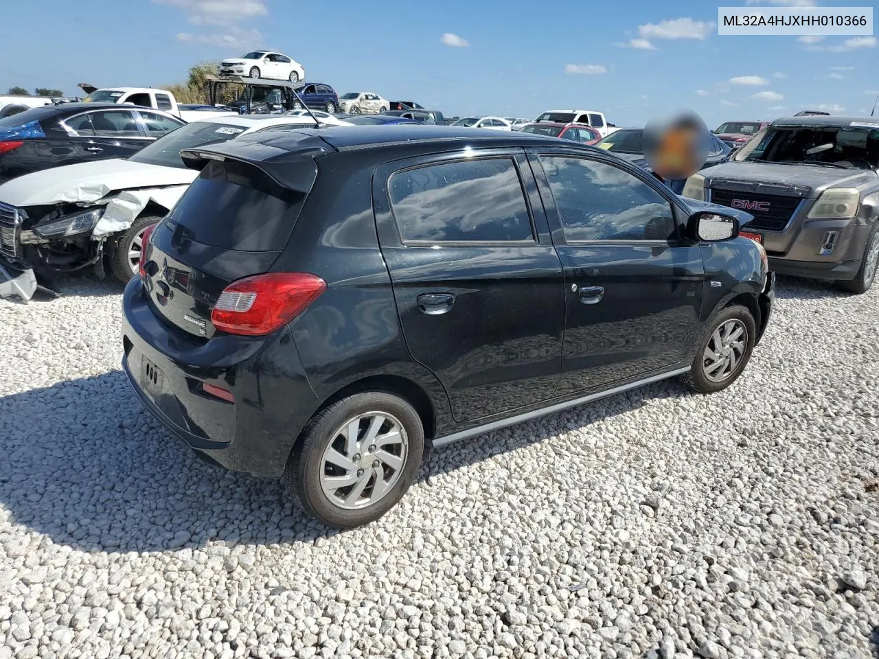 2017 Mitsubishi Mirage Se VIN: ML32A4HJXHH010366 Lot: 72095774