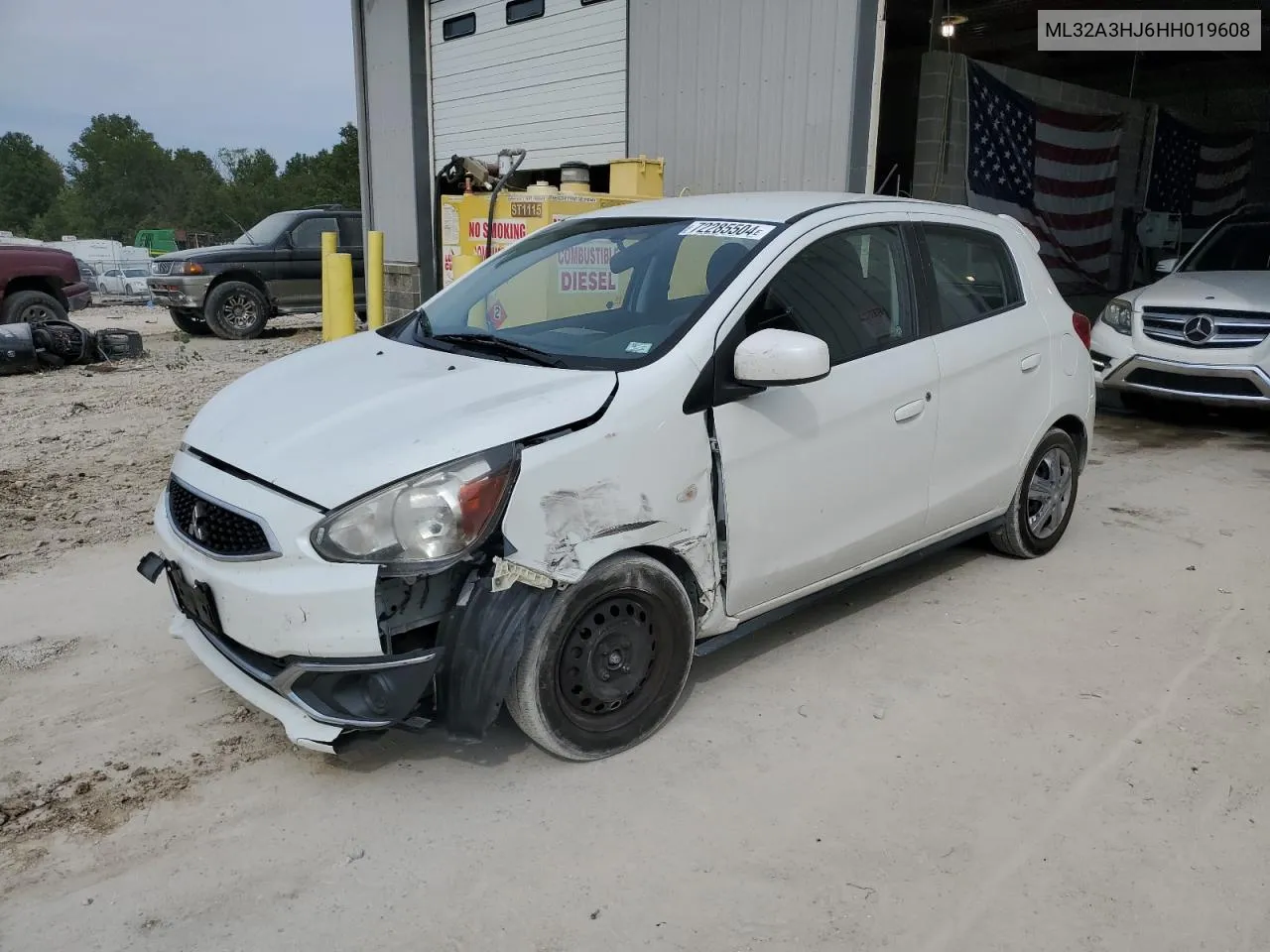 2017 Mitsubishi Mirage Es VIN: ML32A3HJ6HH019608 Lot: 72285504