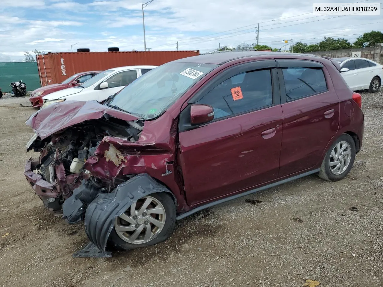 2017 Mitsubishi Mirage Se VIN: ML32A4HJ6HH018299 Lot: 73966184