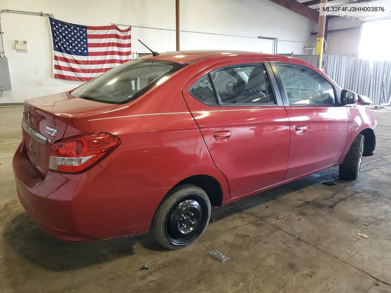 2017 Mitsubishi Mirage G4 Se VIN: ML32F4FJ3HH003876 Lot: 74467494