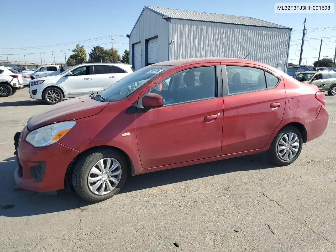 2017 Mitsubishi Mirage G4 Es VIN: ML32F3FJ3HH001698 Lot: 75322714