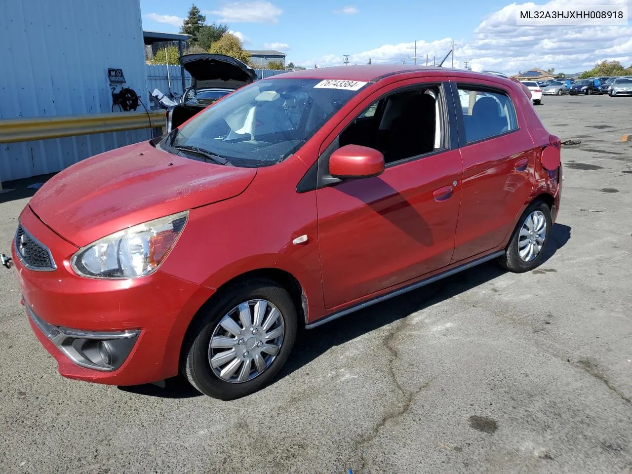 2017 Mitsubishi Mirage Es VIN: ML32A3HJXHH008918 Lot: 76743384