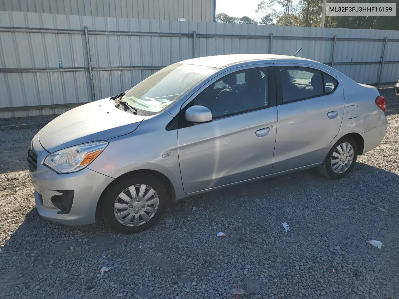 2017 Mitsubishi Mirage G4 Es VIN: ML32F3FJ3HHF16199 Lot: 77204254