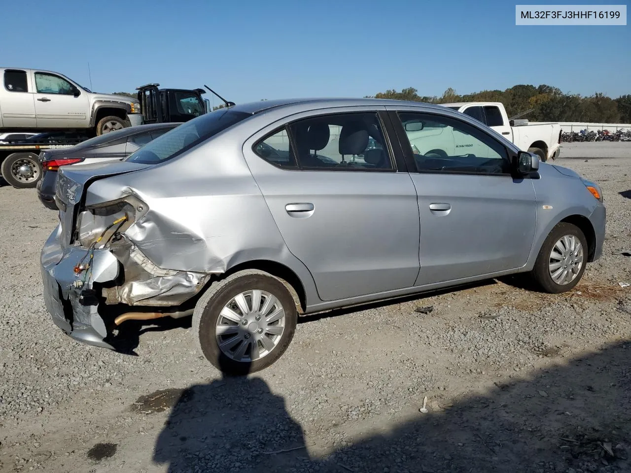 2017 Mitsubishi Mirage G4 Es VIN: ML32F3FJ3HHF16199 Lot: 77204254