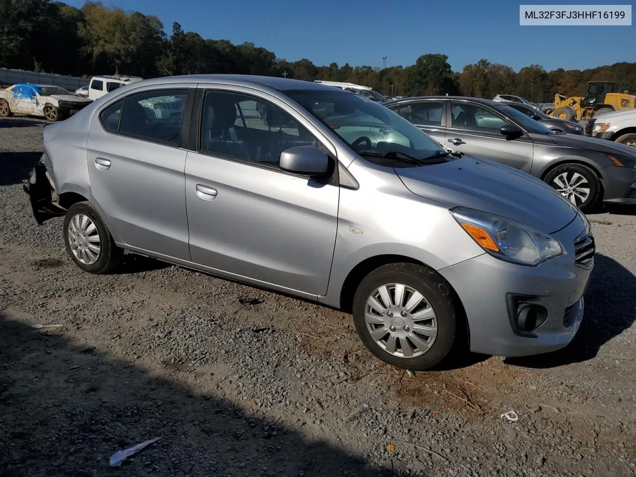 2017 Mitsubishi Mirage G4 Es VIN: ML32F3FJ3HHF16199 Lot: 77204254