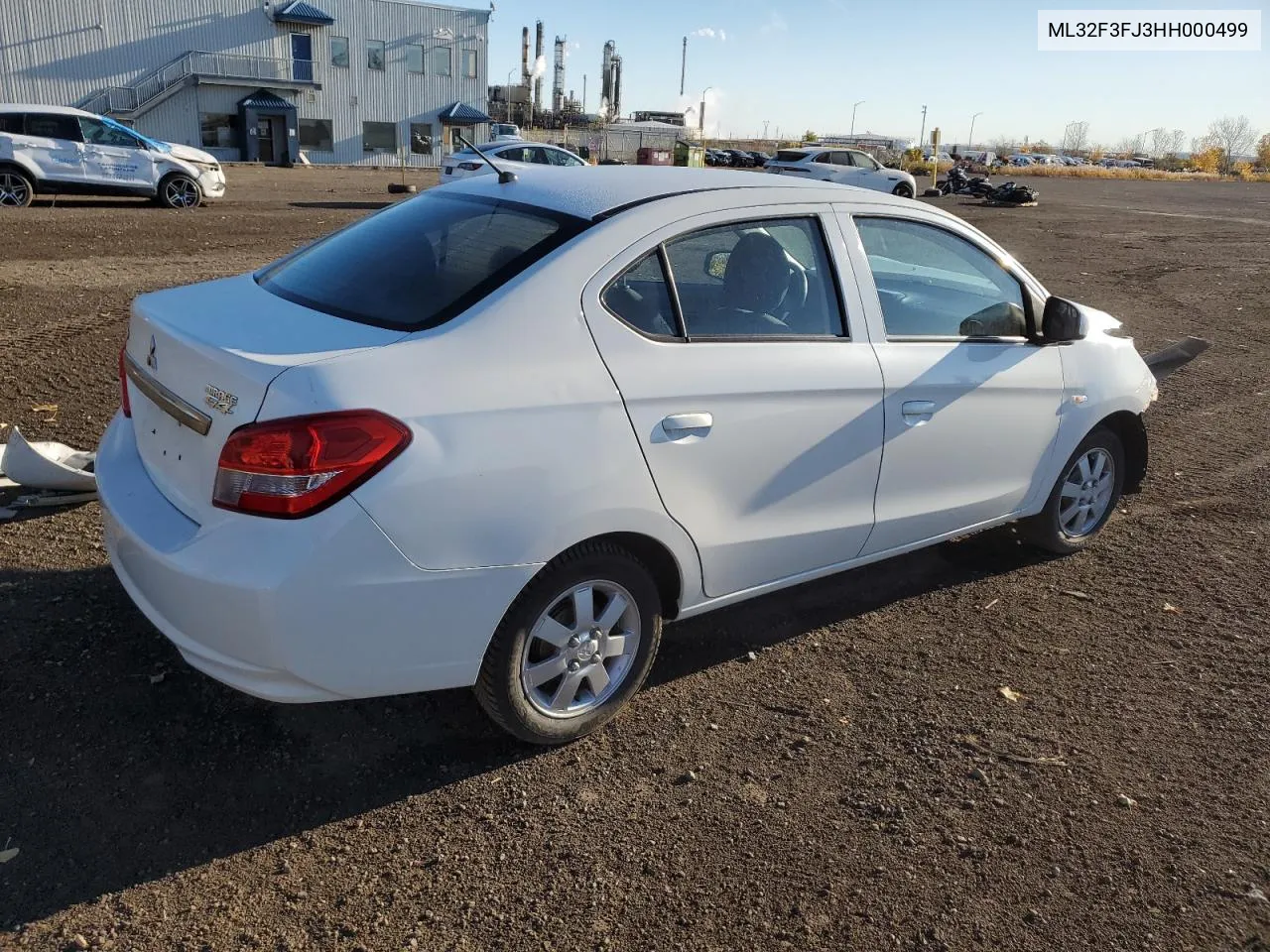 2017 Mitsubishi Mirage G4 Es VIN: ML32F3FJ3HH000499 Lot: 77621384