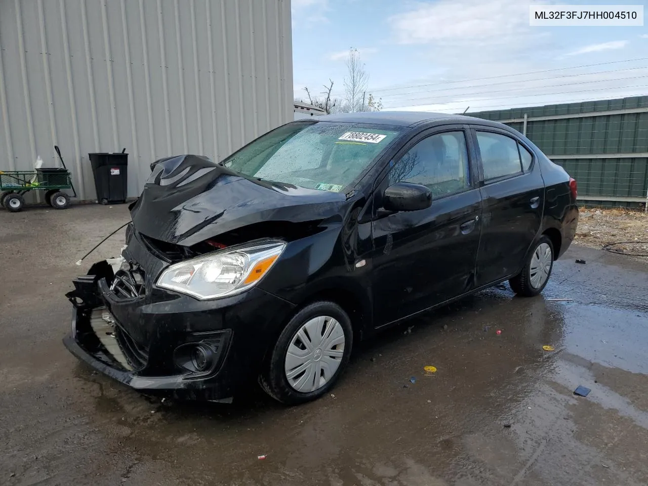 2017 Mitsubishi Mirage G4 Es VIN: ML32F3FJ7HH004510 Lot: 78802454