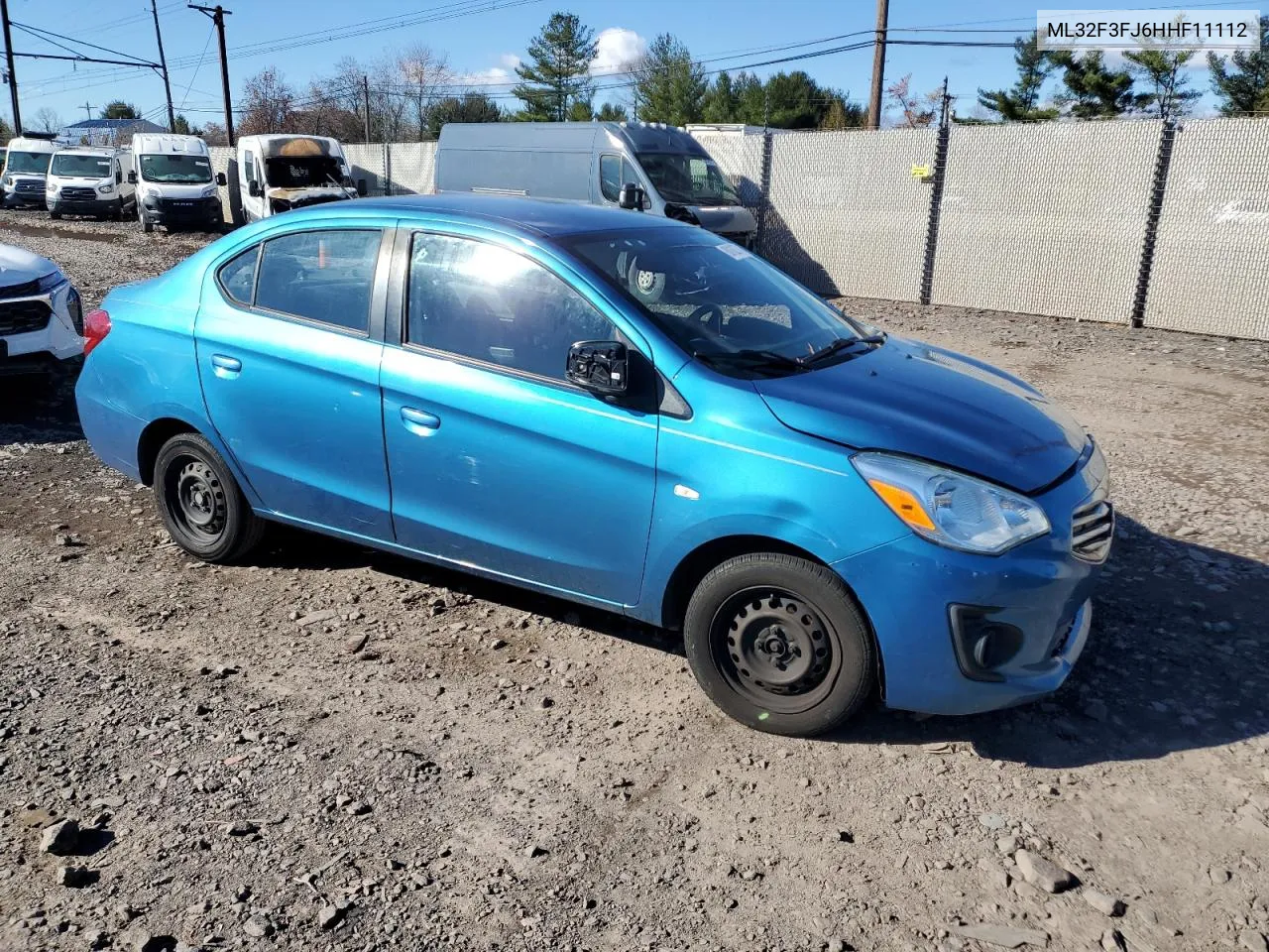 2017 Mitsubishi Mirage G4 Es VIN: ML32F3FJ6HHF11112 Lot: 80162774