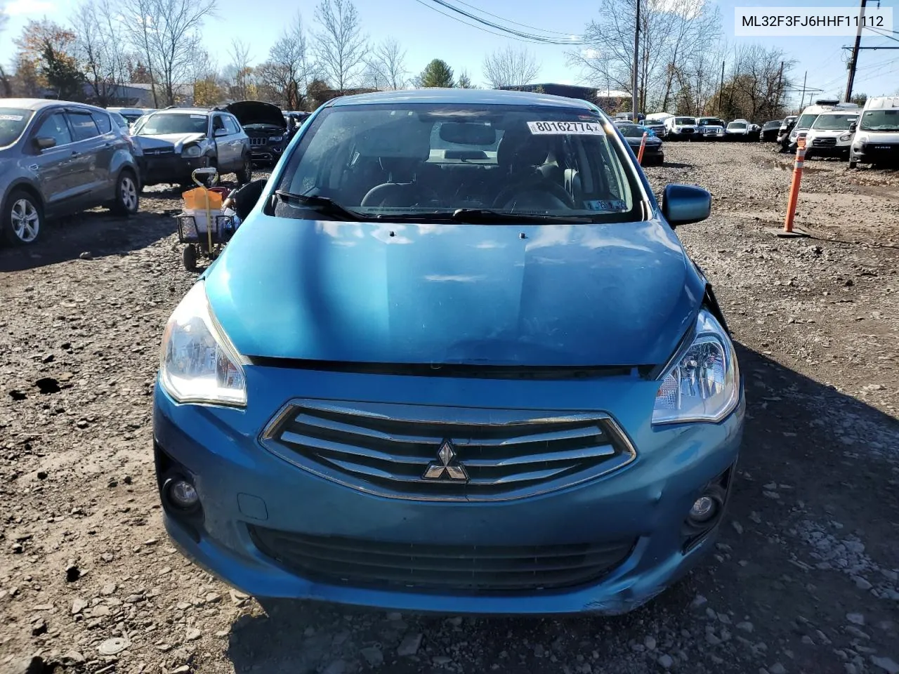 2017 Mitsubishi Mirage G4 Es VIN: ML32F3FJ6HHF11112 Lot: 80162774