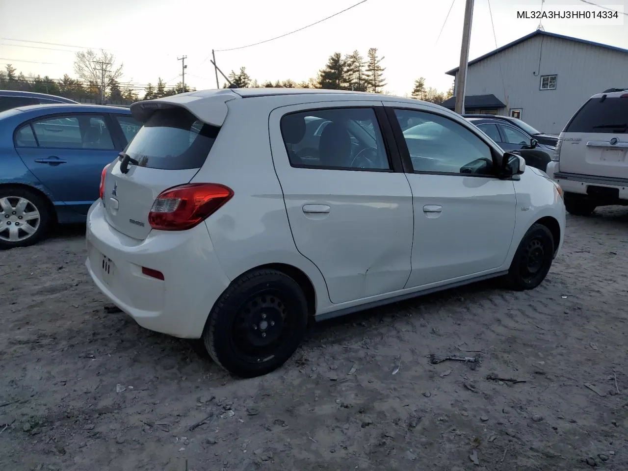 2017 Mitsubishi Mirage Es VIN: ML32A3HJ3HH014334 Lot: 80623714