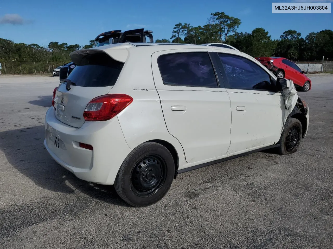 2018 Mitsubishi Mirage Es VIN: ML32A3HJ6JH003804 Lot: 63609504