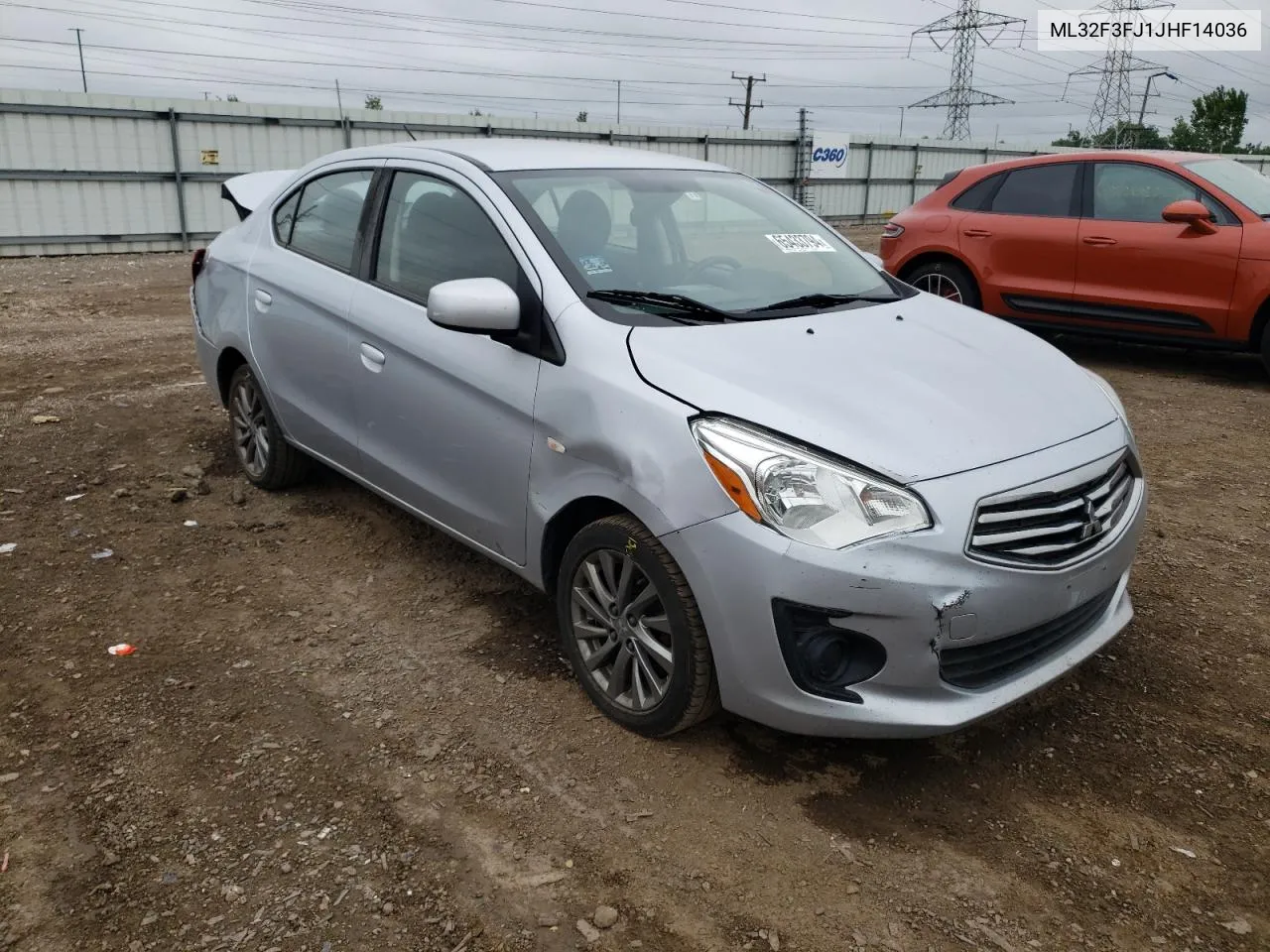 ML32F3FJ1JHF14036 2018 Mitsubishi Mirage G4 Es