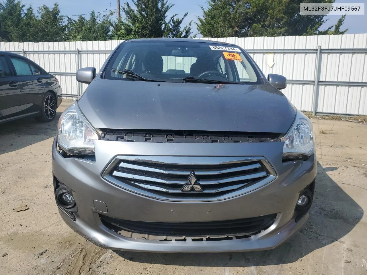 2018 Mitsubishi Mirage G4 Es VIN: ML32F3FJ7JHF09567 Lot: 65827394