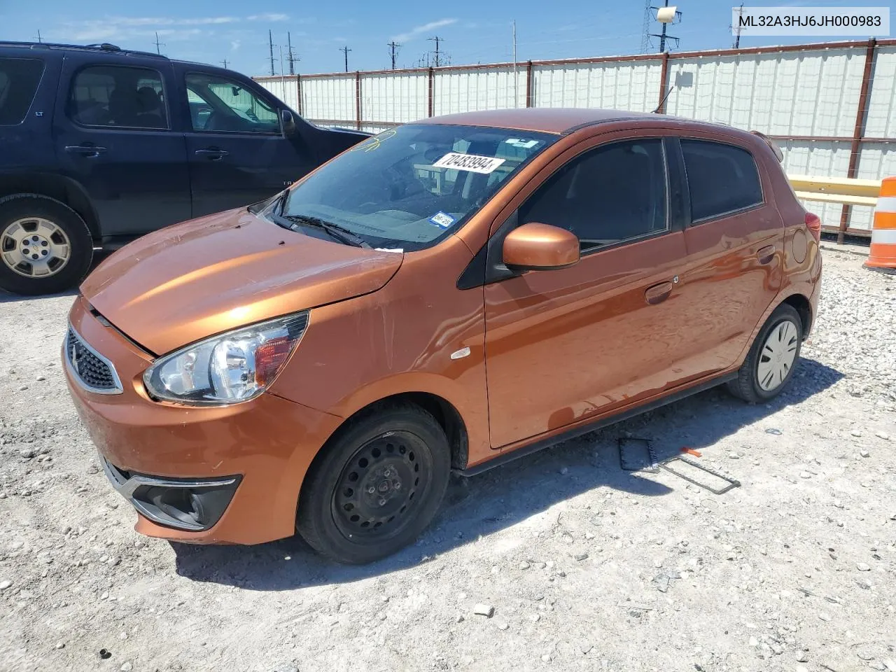 2018 Mitsubishi Mirage Es VIN: ML32A3HJ6JH000983 Lot: 70483994