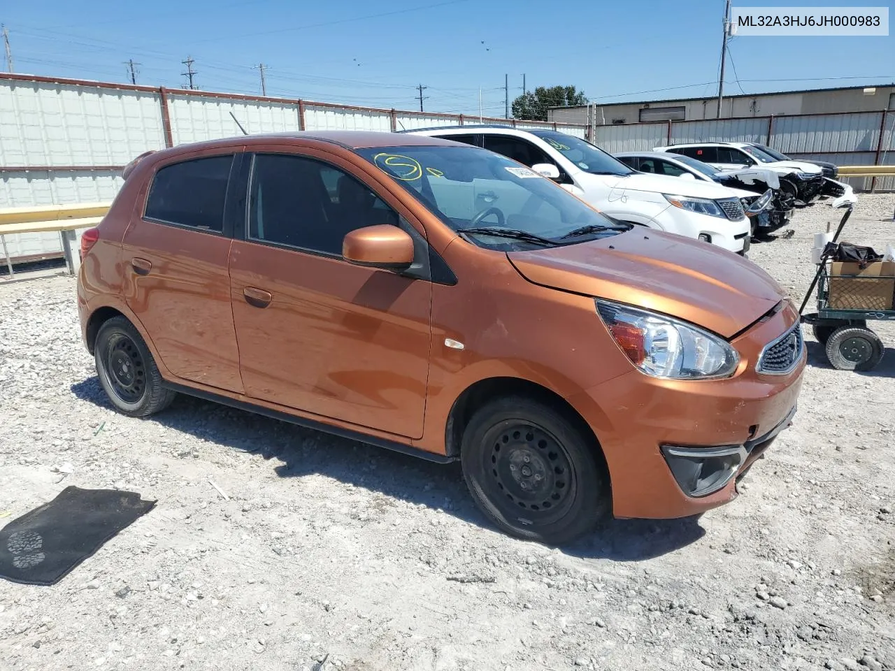 2018 Mitsubishi Mirage Es VIN: ML32A3HJ6JH000983 Lot: 70483994