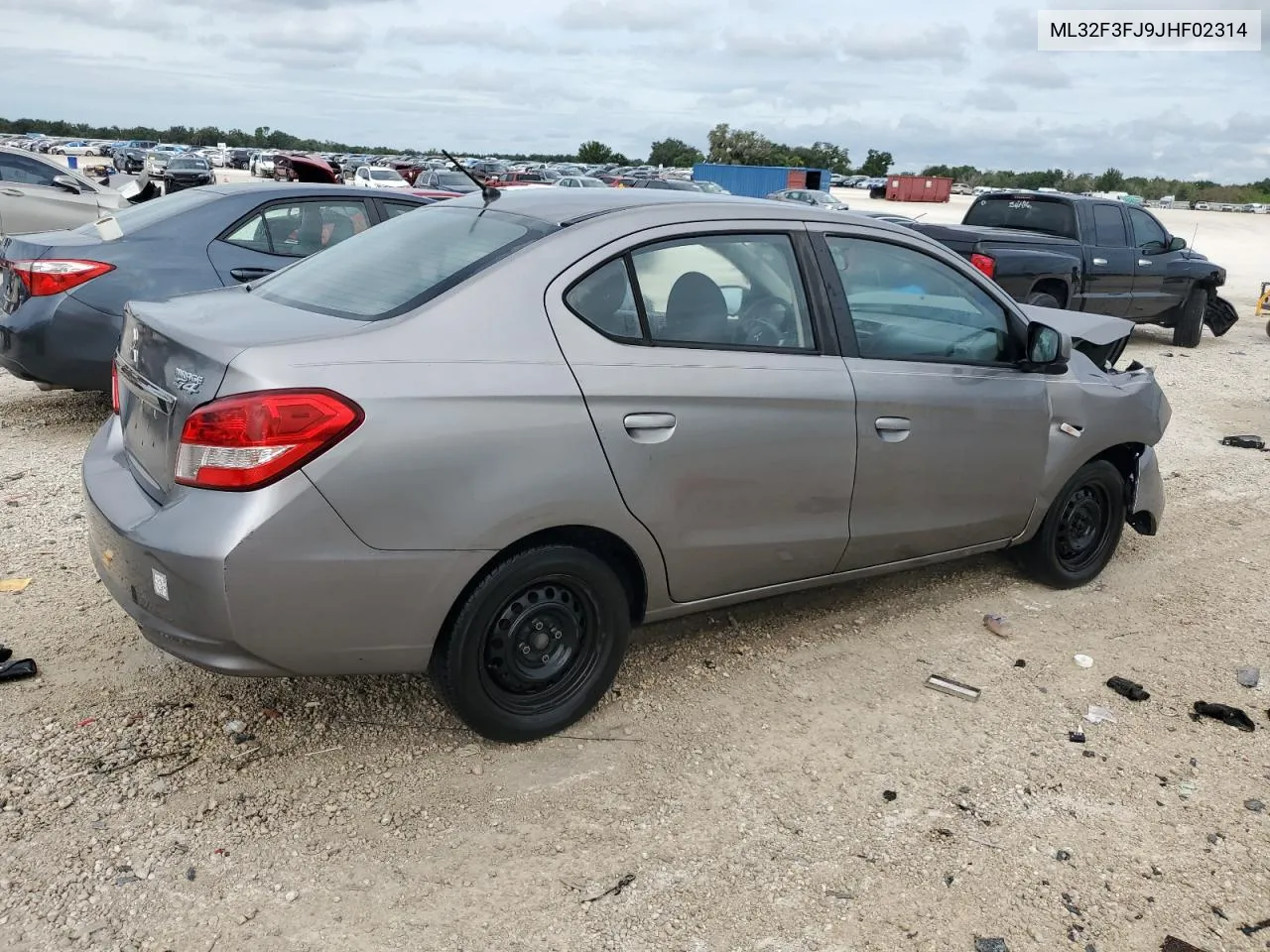 2018 Mitsubishi Mirage G4 Es VIN: ML32F3FJ9JHF02314 Lot: 72032034