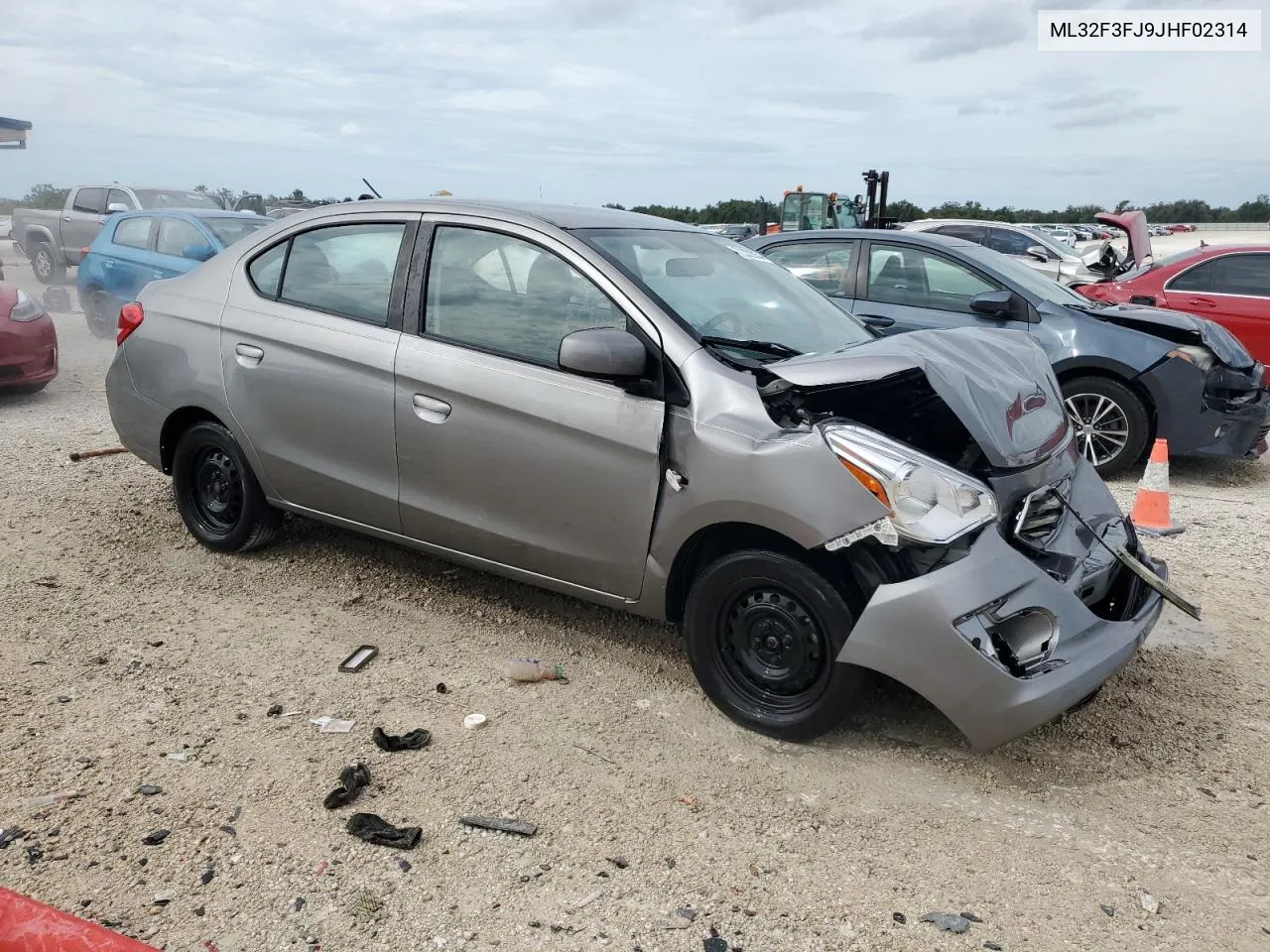 2018 Mitsubishi Mirage G4 Es VIN: ML32F3FJ9JHF02314 Lot: 72032034