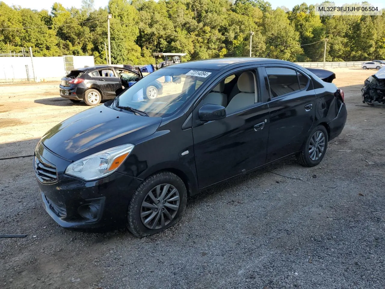 2018 Mitsubishi Mirage G4 Es VIN: ML32F3FJ1JHF06504 Lot: 72314094