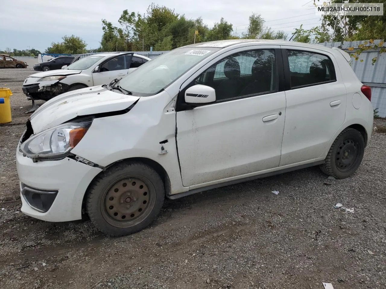 2018 Mitsubishi Mirage Es VIN: ML32A3HJXJH005118 Lot: 72408664