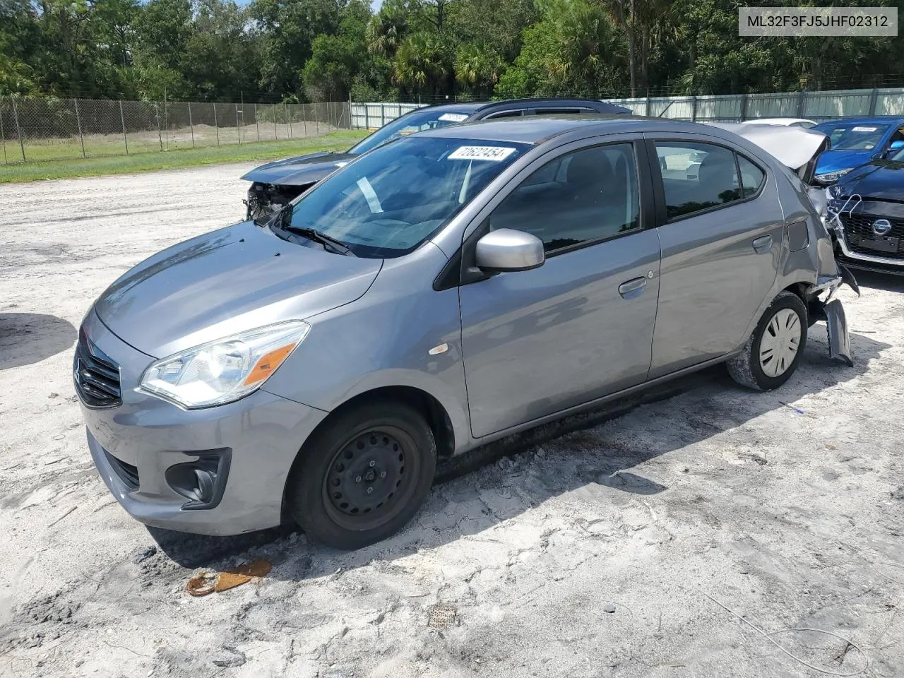 2018 Mitsubishi Mirage G4 Es VIN: ML32F3FJ5JHF02312 Lot: 72622454