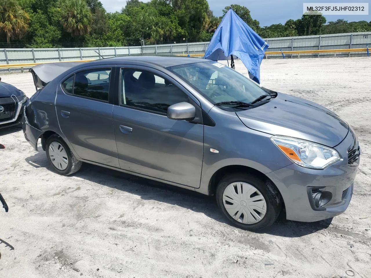 2018 Mitsubishi Mirage G4 Es VIN: ML32F3FJ5JHF02312 Lot: 72622454