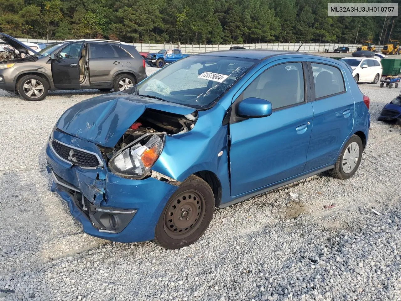 2018 Mitsubishi Mirage Es VIN: ML32A3HJ3JH010757 Lot: 72675664