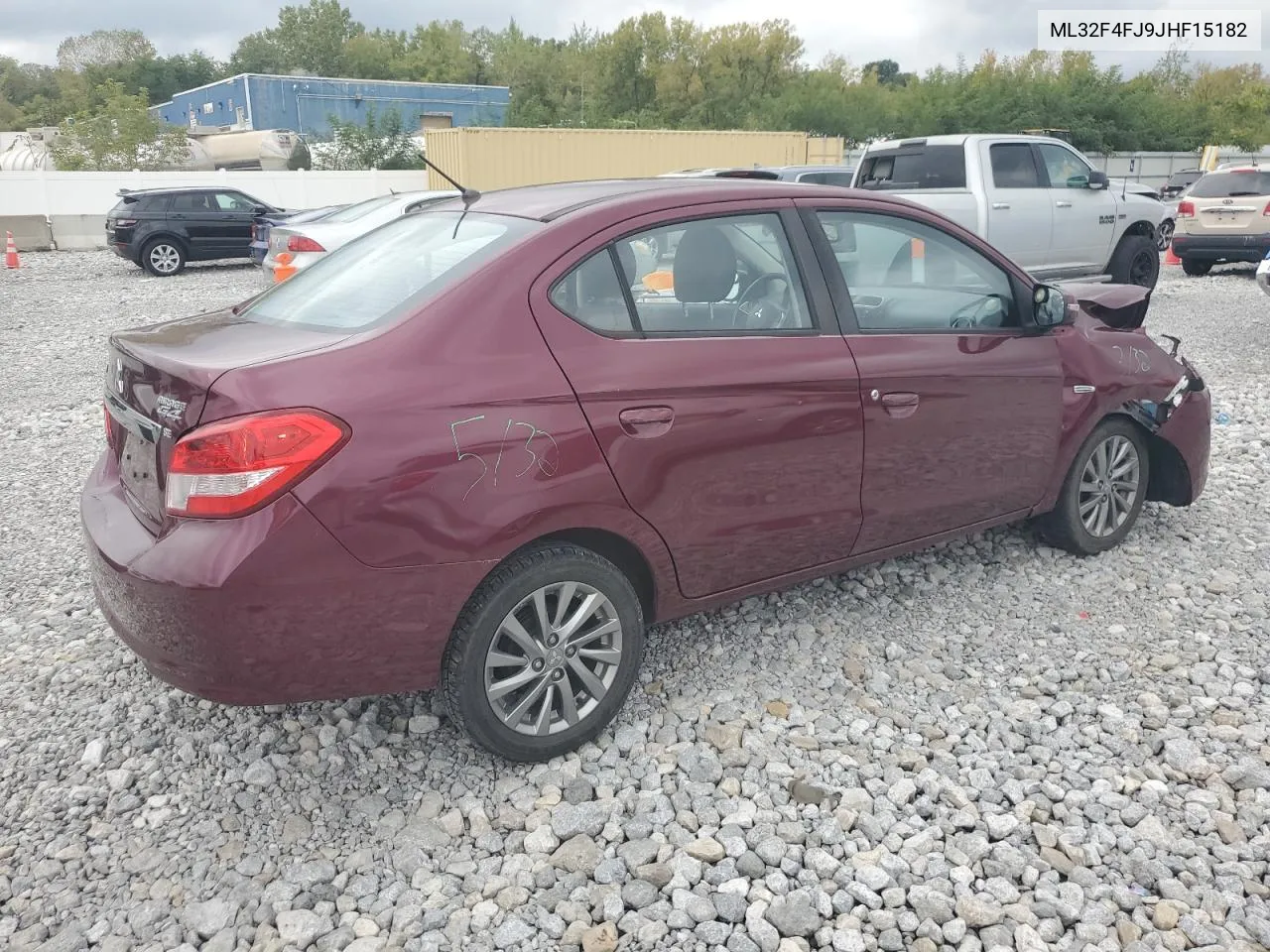 2018 Mitsubishi Mirage G4 Se VIN: ML32F4FJ9JHF15182 Lot: 73180074