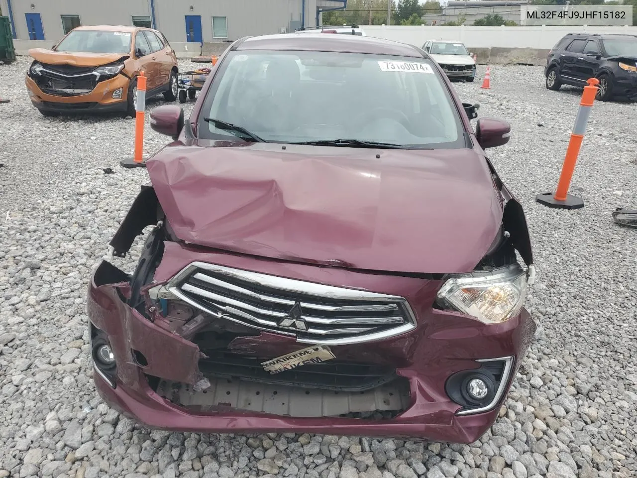 2018 Mitsubishi Mirage G4 Se VIN: ML32F4FJ9JHF15182 Lot: 73180074