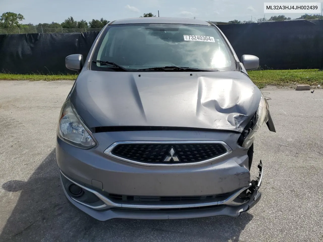 2018 Mitsubishi Mirage Es VIN: ML32A3HJ4JH002439 Lot: 73240304